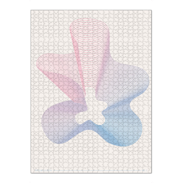 Puzzle Ravensburger "Malou Studio - Illusion rosa" artboxONE - Abstrakt,Architektur,Geometrie