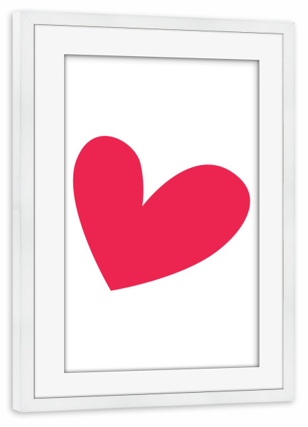 Poster mit Rahmen weiß "Rotes Herz" artboxONE - Liebe - Rot,Herz,Liebe