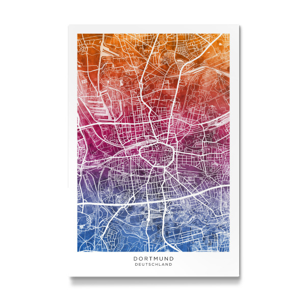 Galerie-Print "Dortmund Stadtplan Blend" 30x20 cm artboxONE