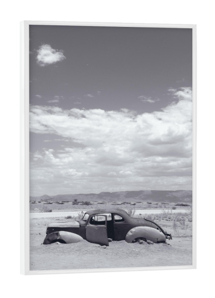 Poster mit weißem Rahmen "Namib @ Namibia" artboxONE - Reise,Schwarzweiß,Reise / Afrika,Reise / Länder