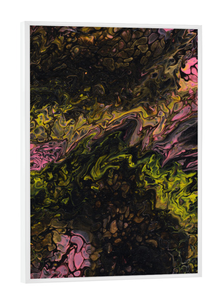 Poster mit weißem Rahmen "DuUndIch - Broken" artboxONE - Abstrakt,Marmor,Festivals - Abstrakt,Modern,Bunt,Pinsel,Leinwand,Farbe,Farbig,Kontrast