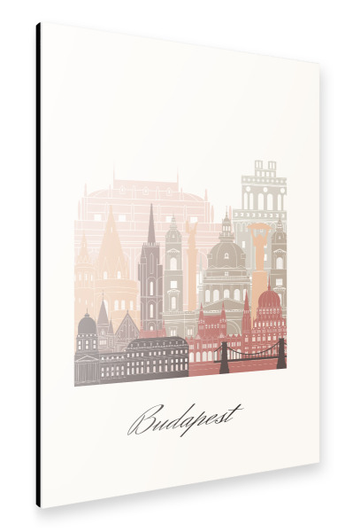 Alu-Dibond "Budapester Skyline" 30x20 cm artboxONE
