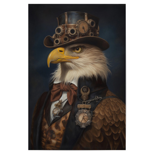 Poster 30x20 cm "Steampunk Weißkopfseeadler" artboxONE - Tiere