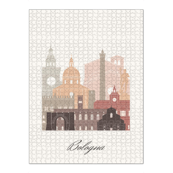 Puzzle Ravensburger "Skyline von Bologna Terrakotta" artboxONE - Städte,Reise,Architektur,Kartografie