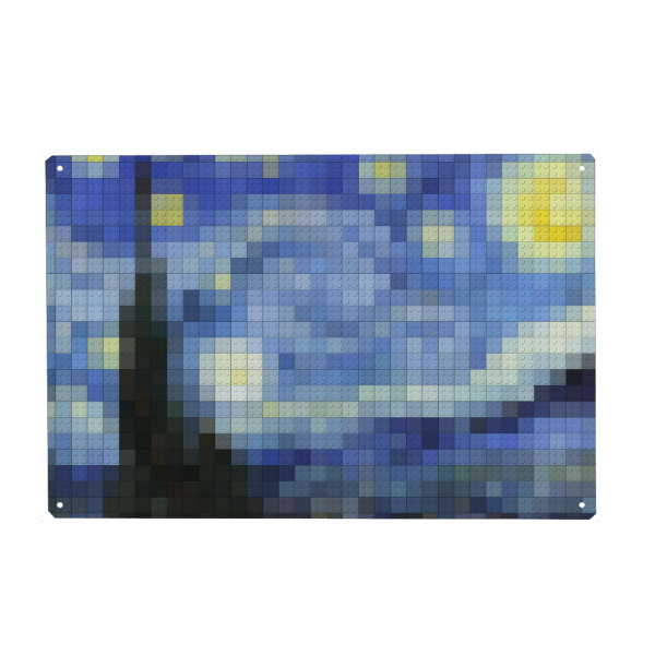 Metall Poster "Sternennacht Van Gogh" artboxONE - Städte,Streetart,Lustig