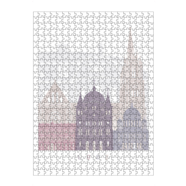 Puzzle Ravensburger "LODZ SKYLINE PASTELL" artboxONE - Städte,Architektur