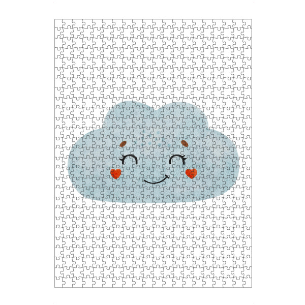 artboxONE Puzzle "Fröhliche Wolkenillustration" artboxONE - Für Kinder,Tiere