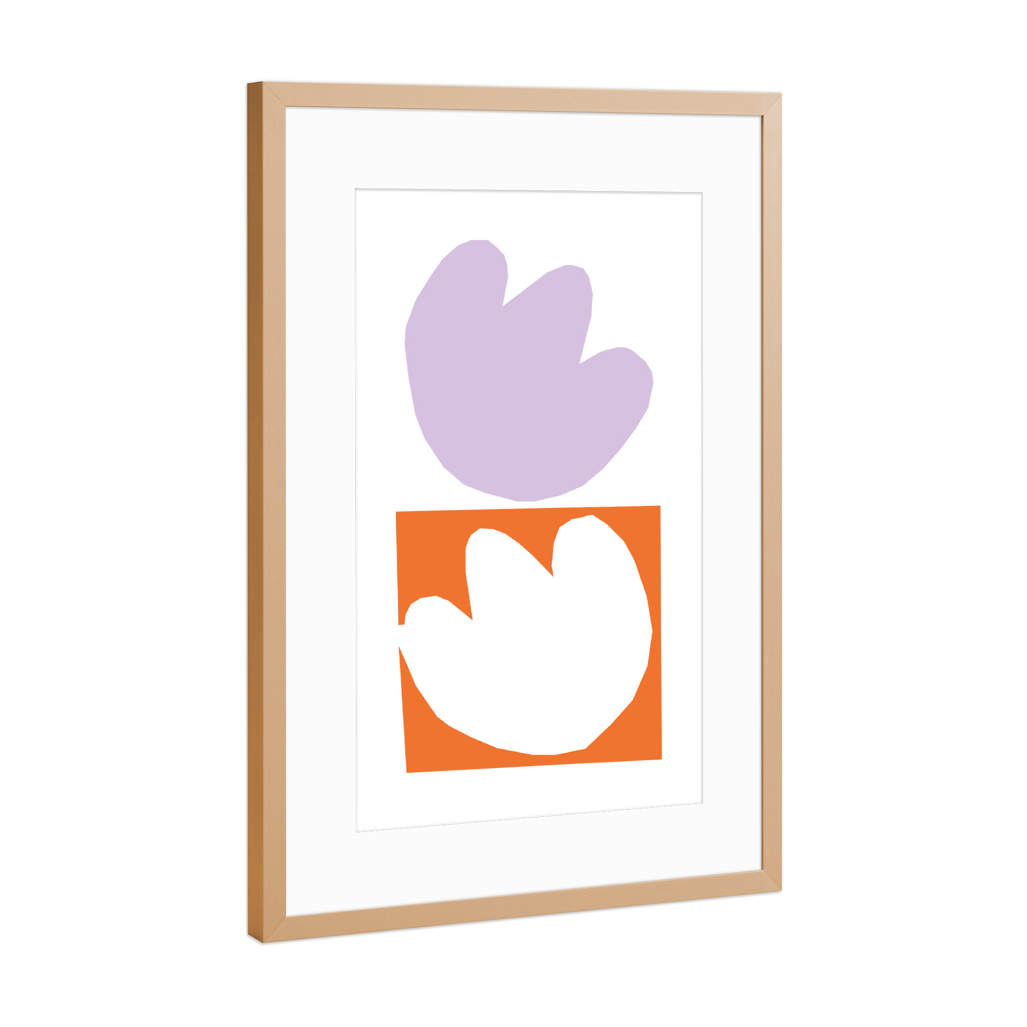 Poster mit Rahmen Kupfer "Collage No.THREE" artboxONE - Abstrakt - Abstract,Playful,Collage,Cutout,Shapes,Colorful