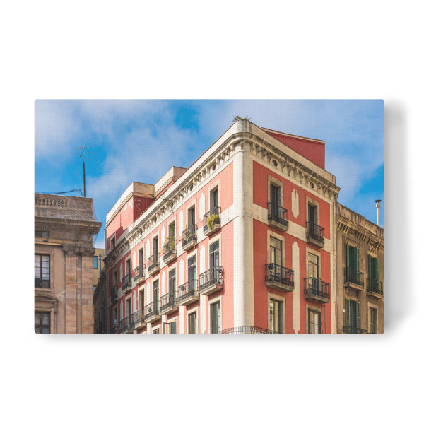 Leinwandbild "Gebäude, Fassade, Fenster" artboxONE - Reise,Architektur,Reise / Länder,Städte / Barcelona