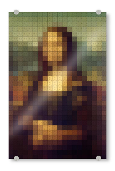 Acrylglasbild "Mona Lisa (Bausteine)" artboxONE - Menschen,Streetart,Lustig