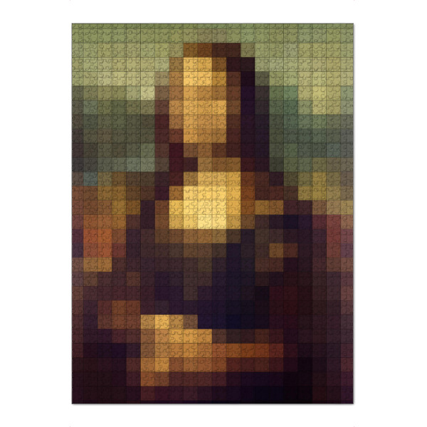 Puzzle Ravensburger "Mona Lisa (Bausteine)" artboxONE - Menschen,Streetart,Lustig