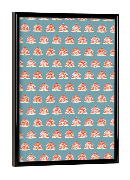 Poster mit schwarzem Rahmen "Zirkuszelt" artboxONE - Für Kinder,Abstrakt