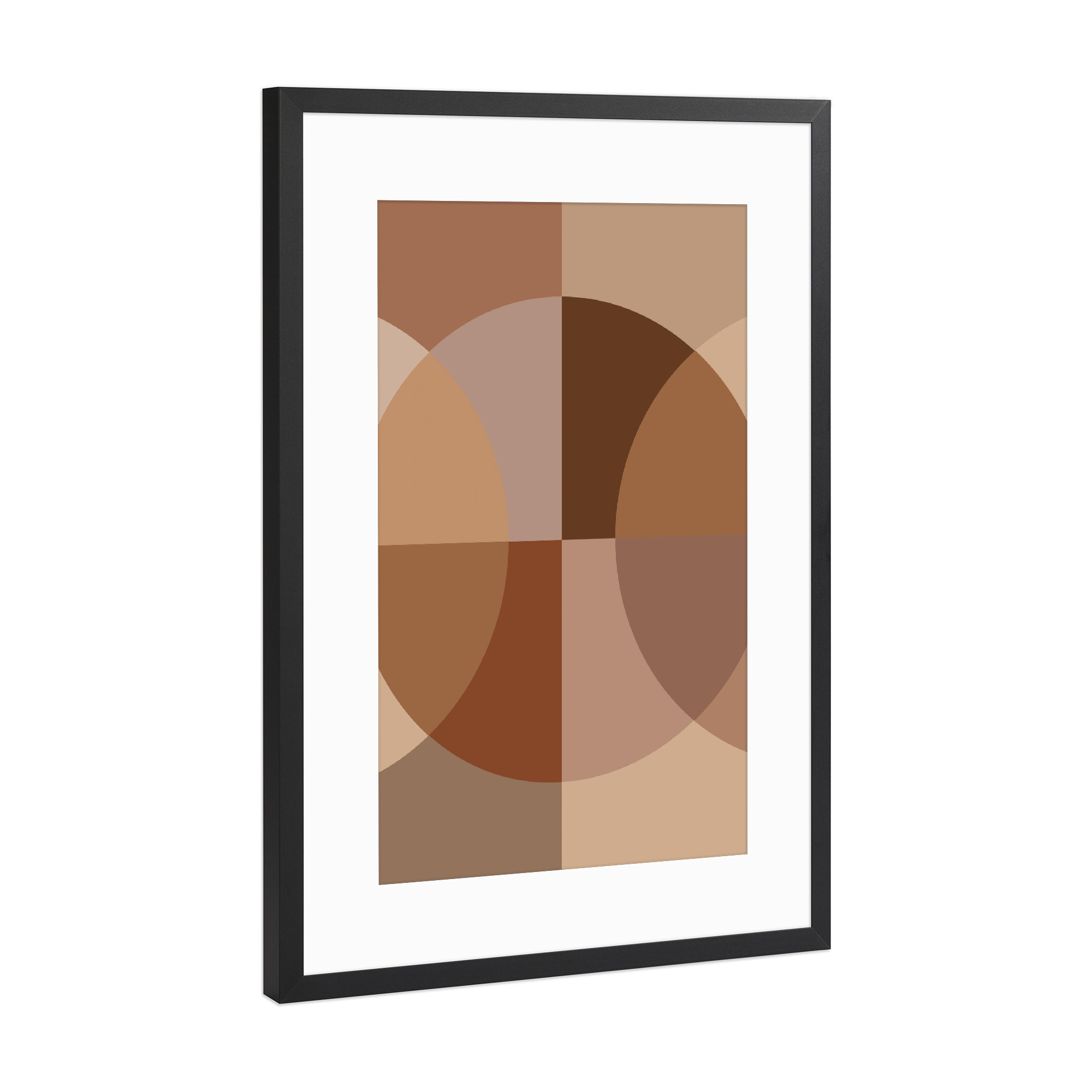 Poster mit Rahmen Schwarz (Metallic) "MILANO '23 edition - choco" artboxONE - Abstrakt,Geometrie