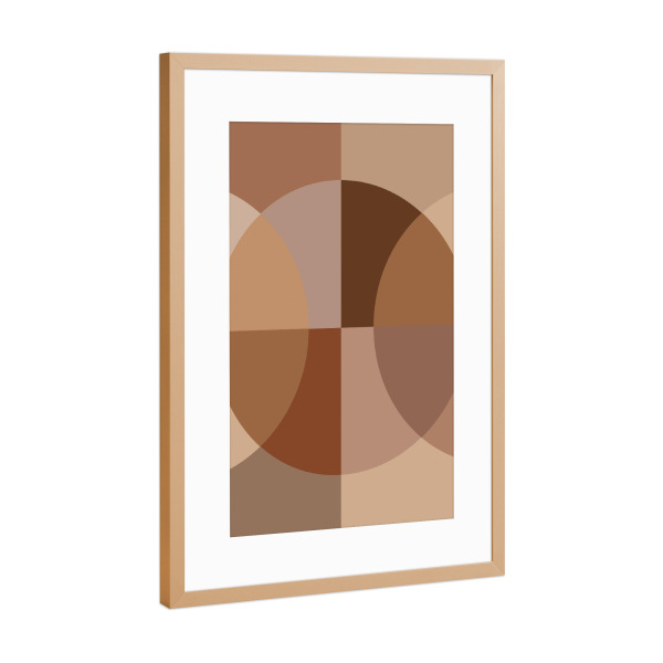 Poster mit Rahmen Kupfer "MILANO '23 edition - choco" artboxONE - Abstrakt,Geometrie