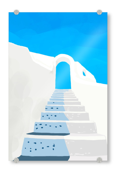 Acrylglasbild "Trust Your Greece Journey" artboxONE - Städte,Architektur