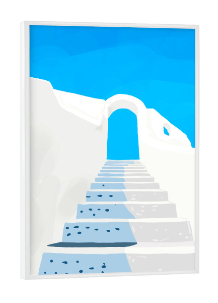 Poster mit weißem Rahmen "Trust Your Greece Journey" artboxONE - Städte,Architektur