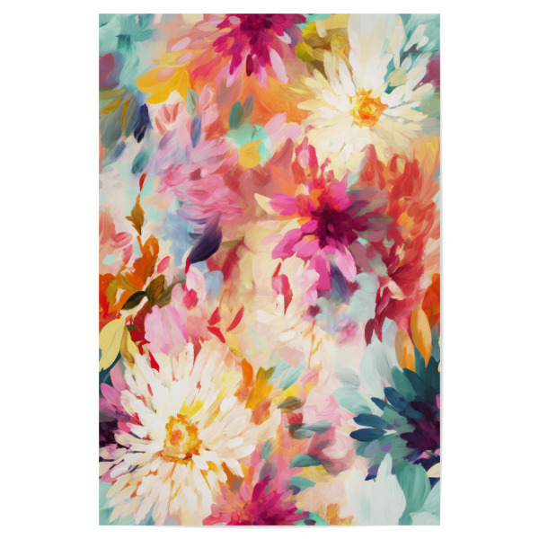 Poster "Wild Painted Flowers" artboxONE - Natur,Floral,Abstrakt,Für Mama - Blume,Blumen,Floral,Malerei,Wild,Bunt,Farbenfroh,Natur,Treechild