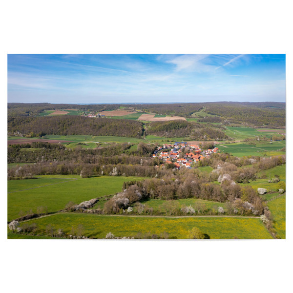 Poster "Das Dorf Lüderbach" artboxONE - Natur,Architektur - Lüderbach,Ringgau,Hessen,Dorf,Nordhessen,Landschaft,Natur,Landwirtschaft