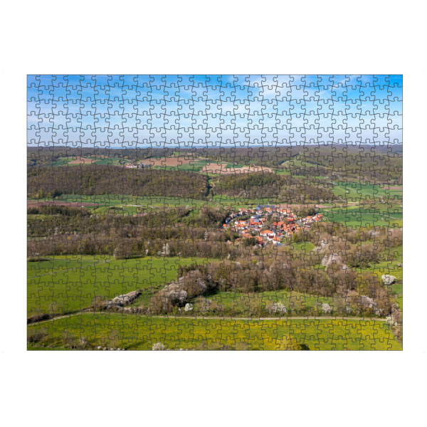artboxONE Puzzle "Das Dorf Lüderbach" artboxONE - Natur,Architektur - Lüderbach,Ringgau,Hessen,Dorf,Nordhessen,Landschaft,Natur,Landwirtschaft