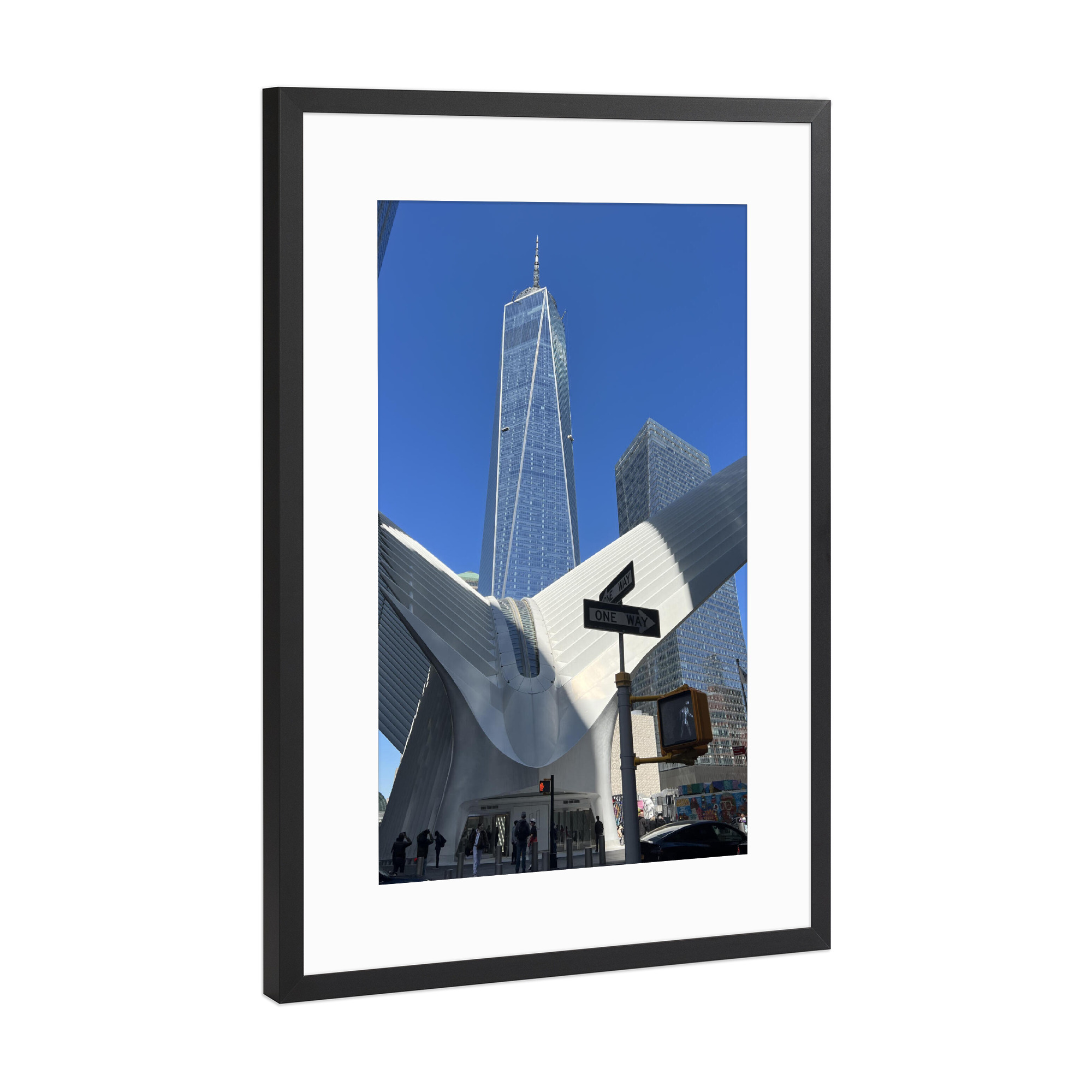 Poster mit Rahmen Schwarz (Metallic) "NYC WTC" artboxONE - Städte,Städte / New York,Reise,Architektur,Streetart