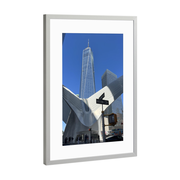 Poster mit Rahmen Silber "NYC WTC" artboxONE - Städte,Städte / New York,Reise,Architektur,Streetart
