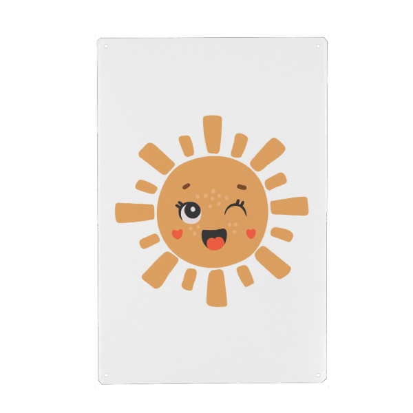 Holzbild "Sonne mit Augen-Design" artboxONE - Tiere,Abstrakt,Lustig