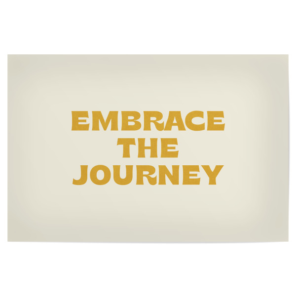 Poster 30x20 cm "Retro type - Embrace the journey g" artboxONE - Typografie