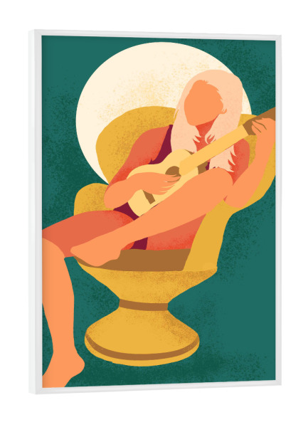 Poster mit weißem Rahmen "Frieden in der Musik" artboxONE - Menschen,Musik