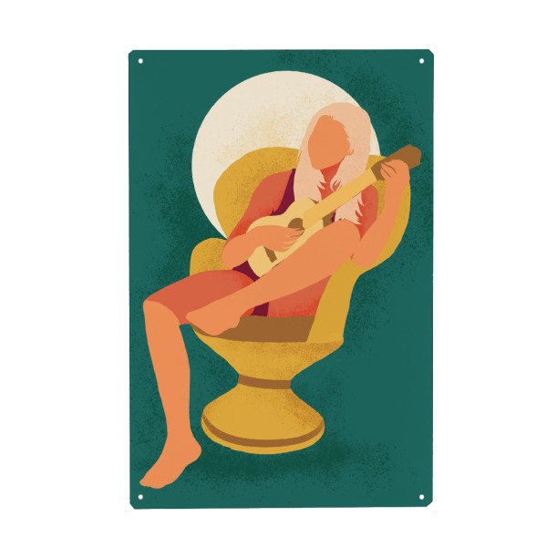 Metall Poster "Frieden in der Musik" artboxONE - Menschen,Musik