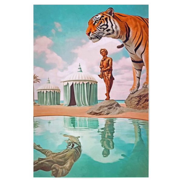 Poster "SURREALISMUS-TIGER-POOL" artboxONE - Tiere,Abstrakt - Surrealismus,Innenarchitektur,Großes puzzle,Moderne kunst,Nachrichten