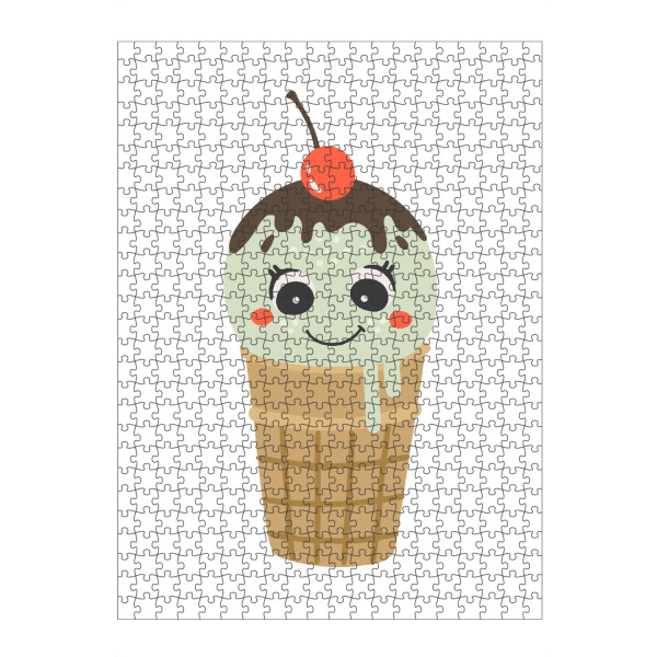 Puzzle Ravensburger "Fröhliches Eiscreme-Design" artboxONE - Essen & Trinken,Abstrakt