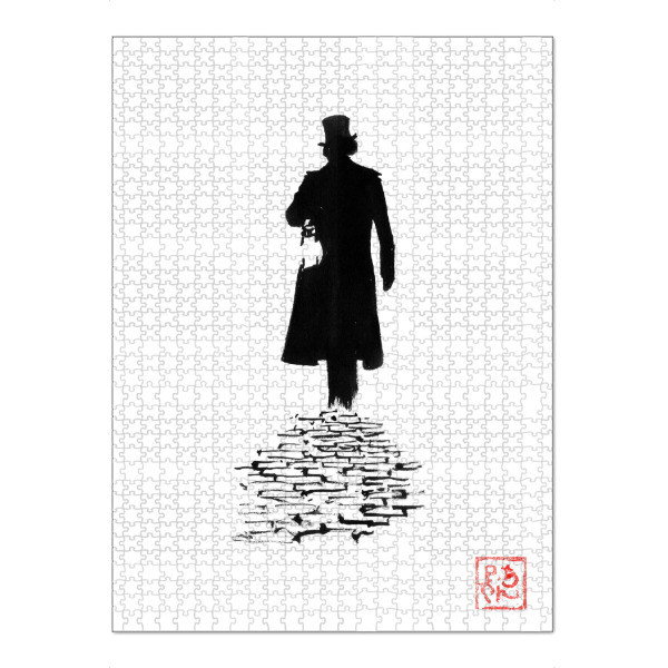 Puzzle Ravensburger "Der Aufreißer" artboxONE - Menschen,Fiktion,Männer - Ripper,Jack,London,Victorian,Sumie,Japan - Bild ripper