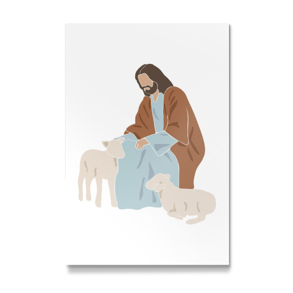 Galerie-Print "Jesus mit Schafen" 30x20 cm artboxONE