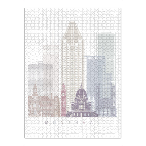 Puzzle Ravensburger "MONTREAL SKYLINE PASTELL" artboxONE - Städte,Architektur