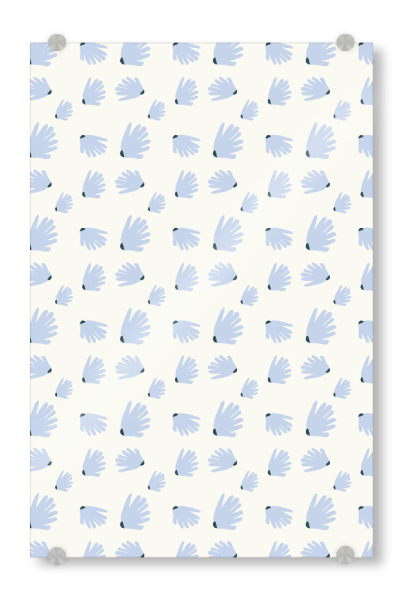Acrylglasbild "Flowers blue" artboxONE - Floral - Blumen,Floral,Flowers,Flower,Blume,Modern,Malerei