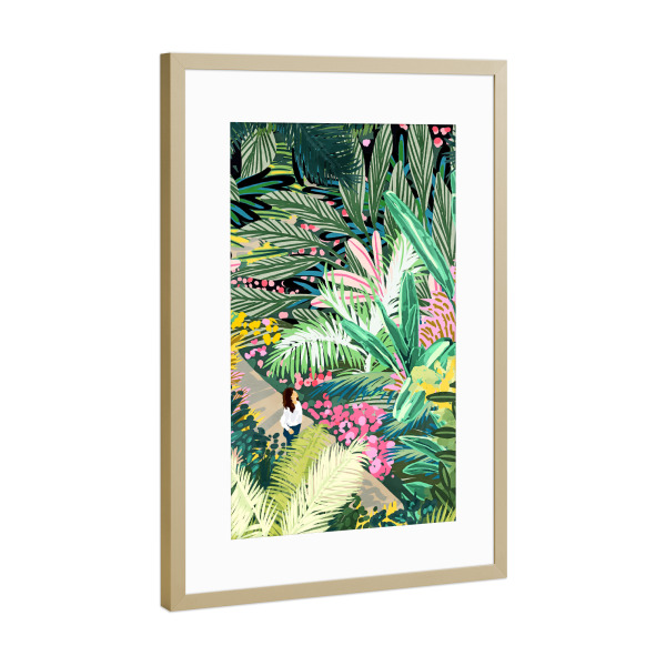 Poster mit Rahmen Gold "Böhmischer Dschungel" artboxONE - Natur,Menschen