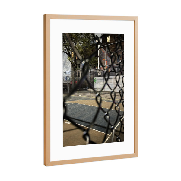 Poster mit Rahmen Kupfer "NYC Basketball" artboxONE - Städte / New York,Reise,Architektur,Sport