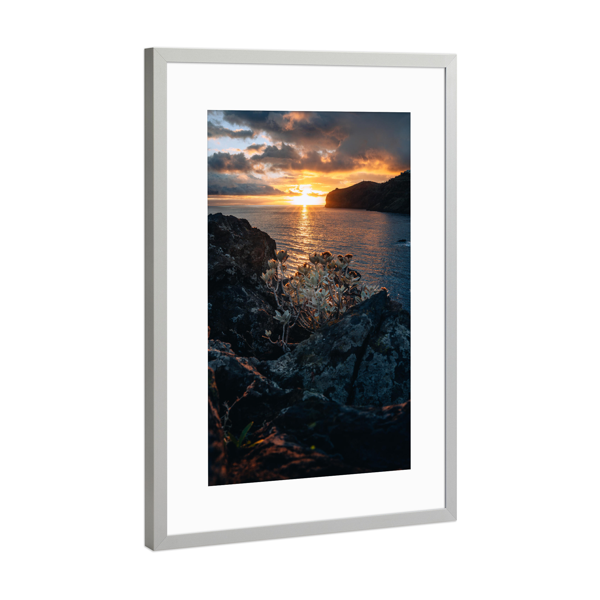 Poster mit Rahmen Silber "Canico - Madeira" artboxONE - Natur,Reise,Reise / Strand und Meer