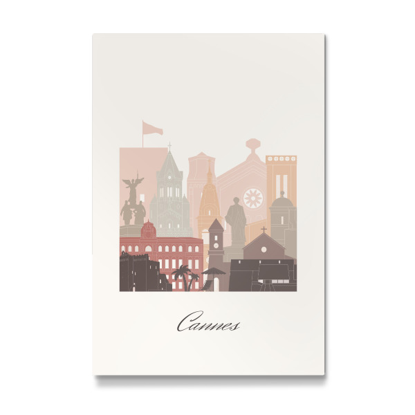 Galerie-Print "Skyline von Cannes - Terrakotta" 30x20 cm artboxONE