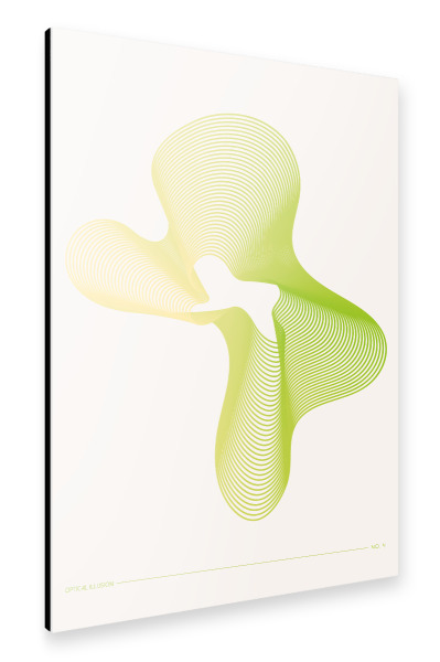 Alu-Dibond "Malou Studio - Illusion Gelb" 30x20 cm artboxONE