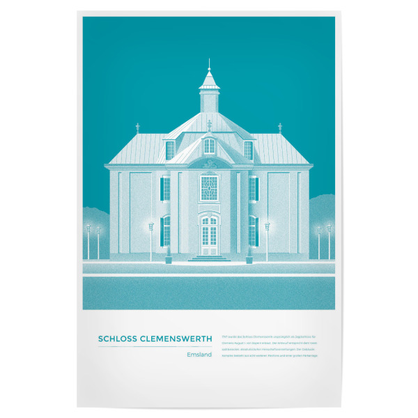 Poster "Kunter - Schloss Clemenswerth" artboxONE - Städte,Reise,Architektur