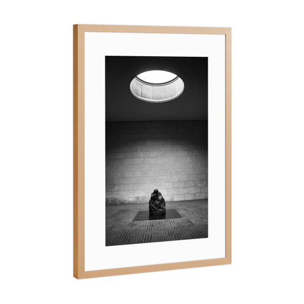 Poster mit Rahmen Kupfer "Neue Wache Berlin" artboxONE - Städte / Berlin,Schwarzweiß,Architektur