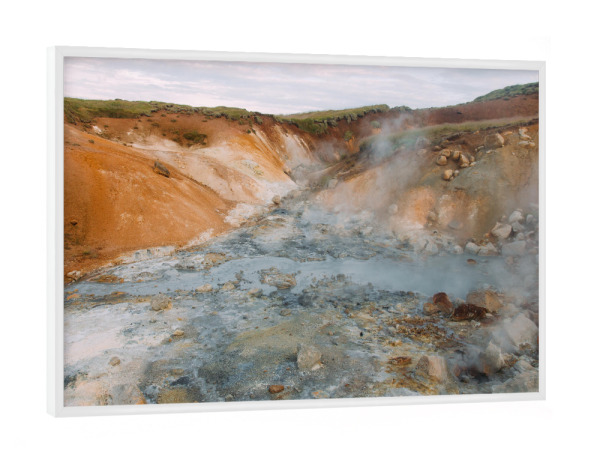 Poster mit weißem Rahmen "Krysuvik" artboxONE - Natur,Reise,Reise / Länder
