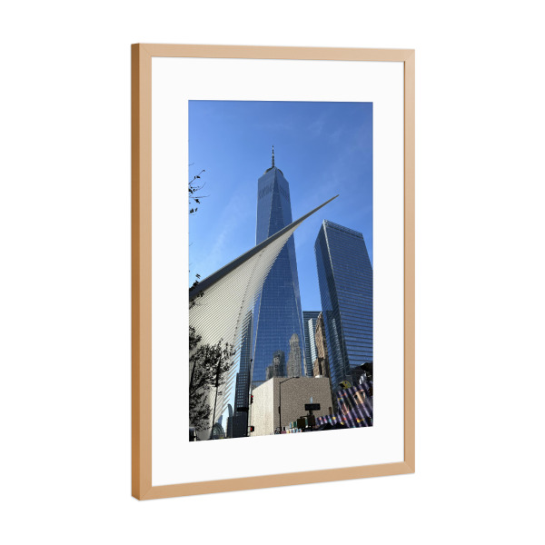 Poster mit Rahmen Kupfer "New York One World Sail" artboxONE - Städte / New York,Reise,Architektur,Fashion,Reise / Länder