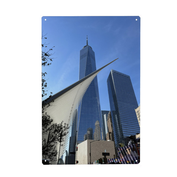 Metall Poster "New York One World Sail" artboxONE - Städte / New York,Reise,Architektur,Fashion,Reise / Länder