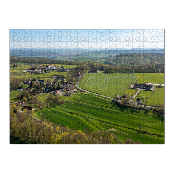 Puzzle Ravensburger "Das Altefeld" artboxONE - Natur - Altefeld,Herleshausen,Hessen,Ringgau,Nordhessen,Landschaft,Natur,Weide,Wiese,Felder