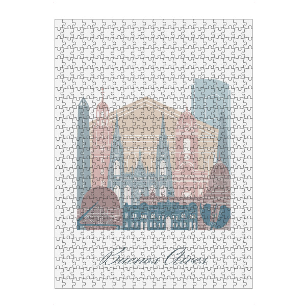 artboxONE Puzzle "Skyline - Buenos Aires - Erdtöne" artboxONE - Städte,Reise,Architektur,Kartografie