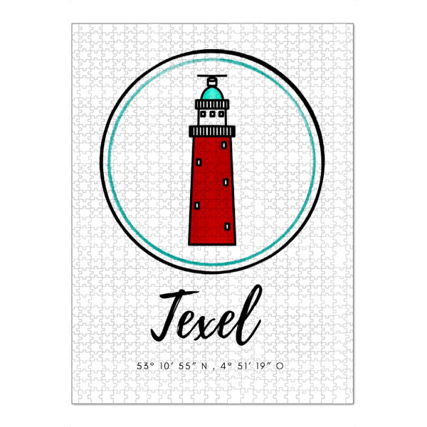 Puzzle Ravensburger "Leuchtturm Texel Niederlande" artboxONE - Reise,Architektur,Reise / Strand und Meer,Liebe