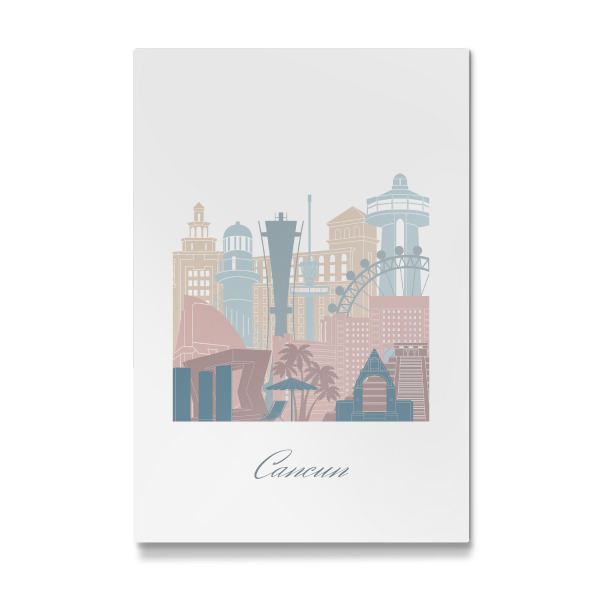 Galerie-Print "Cancun-Skyline im Erdtöne-Stil" 30x20 cm artboxONE