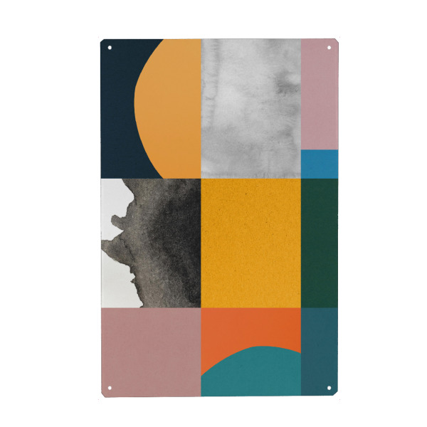 Holzbild "Abstrakte Collage A" artboxONE - Abstrakt,Geometrie - Abstrakt,Geometrie,Bunt,Formen